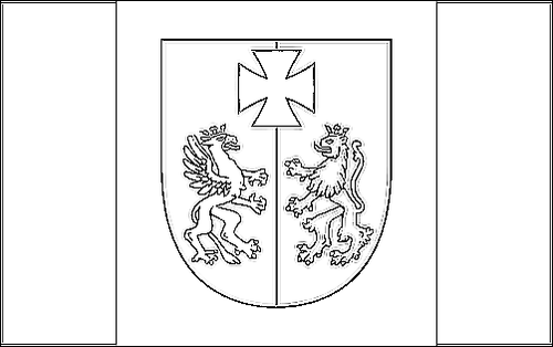 Omtrek van de vlag van Karpaten (Podkarpackie) om in te kleuren