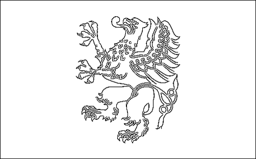 Omtrek van de vlag van Pommeren (Pomorskie) om in te kleuren