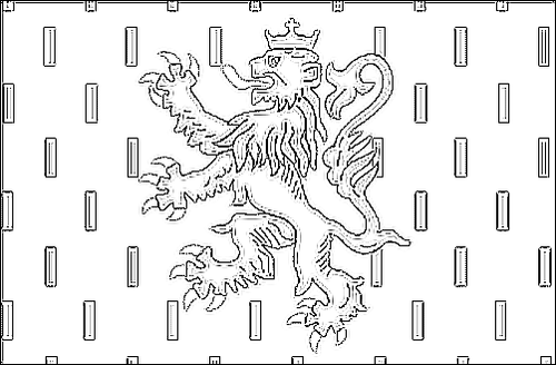 Omtrek van de vlag van Franche-Comté om in te kleuren