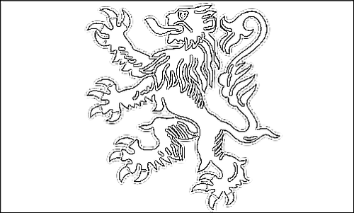 Omtrek van de vlag van Nord-Pas-de-Calais om in te kleuren