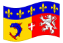 Geanimeerde vlag Rhône-Alpes