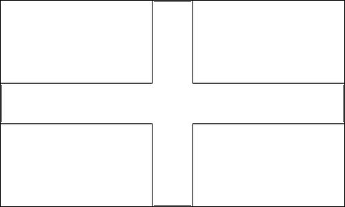 Omtrek van de vlag van Engeland om in te kleuren