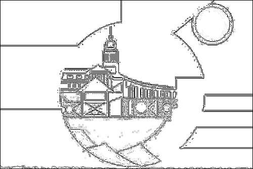 Omtrek van de vlag van Tshwane (Metropolitane Gemeente Tshwane) om in te kleuren