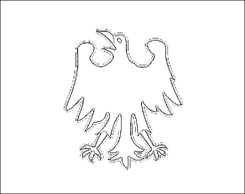 Omtrek van de vlag van Heilige Roomse Rijk (tot 1401) om in te kleuren