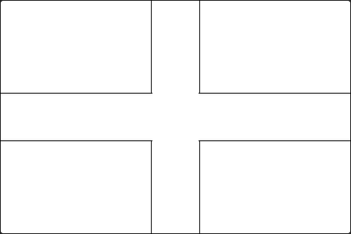 Omtrek van de vlag van Keizerlijke oorlogsvlag van het Heilige Roomse Rijk (1200-1350) om in te kleuren