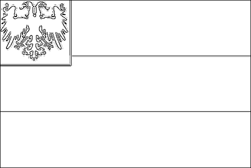 Omtrek van de vlag van Oorlogsvlag van de keizerlijke vloot (1848-1852) om in te kleuren