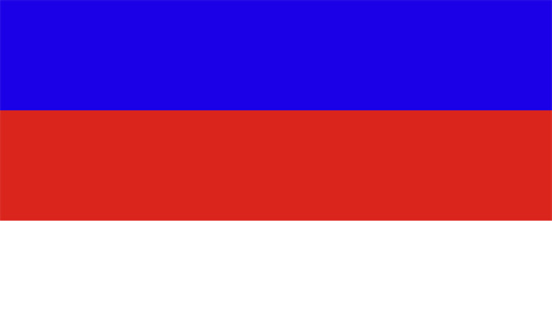 Vlag Sorben ("Serbja, Serby, Wenden")