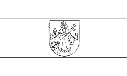Omtrek van de vlag van Saterland (Seelterlound) om in te kleuren