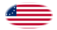 Betsy Ross (VS 1777-1795)-Vlag als ovaal vignet