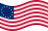 Zwaaien Betsy Ross (VS 1777-1795) vlag statisch