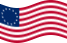 Zwaaien Betsy Ross (VS 1777-1795) vlag statisch