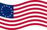 Zwaaien Betsy Ross (VS 1777-1795) vlag statisch
