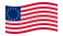 Betsy Ross (VS 1777-1795)-Vlag zwaaien