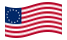 Betsy Ross (VS 1777-1795)-Vlag zwaaien
