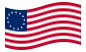 Betsy Ross (VS 1777-1795)-Vlag zwaaien