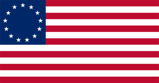 Vlag Geconfedereerde Staten van Amerika (Betsy Ross) (1776-1795), Vlag Geconfedereerde Staten van Amerika (Betsy Ross) (1776-1795)