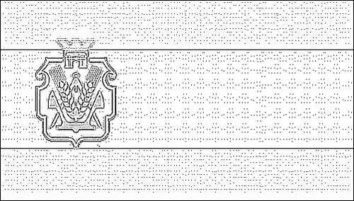 Omtrek van de vlag van Cherson om in te kleuren