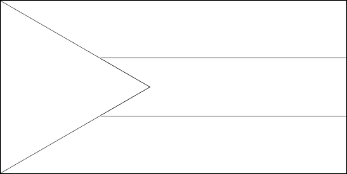 Omtrek van de vlag van Bahama's om in te kleuren