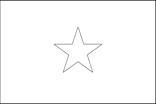 Omtrek van de vlag van Somalië om in te kleuren