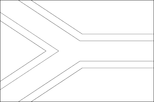 Omtrek van de vlag van Zuid-Afrika om in te kleuren