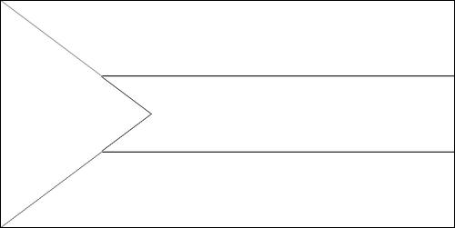 Omtrek van de vlag van Soedan om in te kleuren