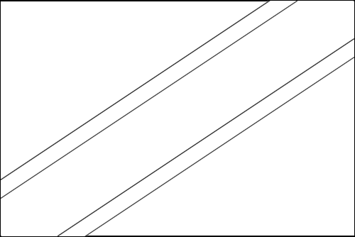 Omtrek van de vlag van Tanzania om in te kleuren