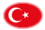 Turkije-Vlag als ovaal vignet