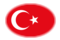 Turkije-Vlag als ovaal vignet