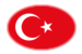 Turkije-Vlag als ovaal vignet