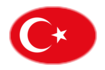 Turkije-Vlag als ovaal vignet