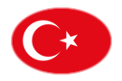 Turkije-Vlag als ovaal vignet