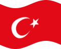 Zwaaien Turkije vlag statisch