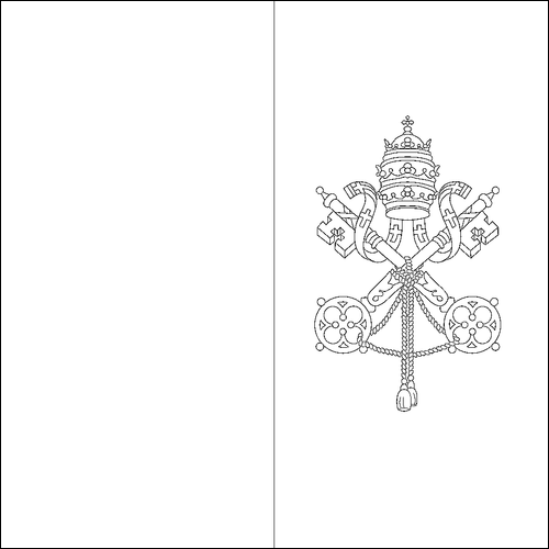 Omtrek van de vlag van Vaticaanstad / Vaticaanstad om in te kleuren