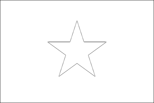 Omtrek van de vlag van Vietnam om in te kleuren