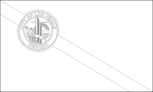 Omtrek van de vlag van Las Vegas om in te kleuren