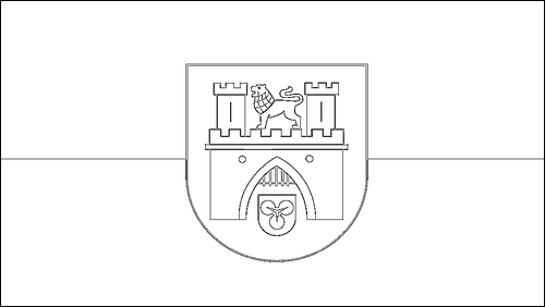 Omtrek van de vlag van Hannover om in te kleuren