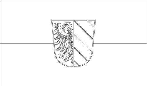Omtrek van de vlag van Neurenberg om in te kleuren