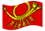 Deutsche Bundespost (dienstvlag van 1950 tot 1994)-Vlag zwaaien