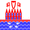 Heiligenhafen-Vlag vierkant