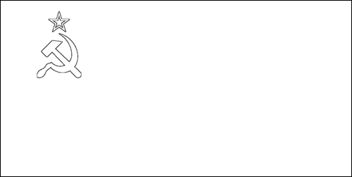 Omtrek van de vlag van Sovjet-Unie om in te kleuren