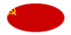 Sovjet-Unie-Vlag als ovaal vignet