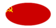 Sovjet-Unie-Vlag als ovaal vignet