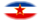 Joegoslavië-Vlag als ovaal vignet