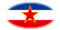 Joegoslavië-Vlag als ovaal vignet
