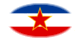 Joegoslavië-Vlag als ovaal vignet
