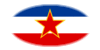 Joegoslavië-Vlag als ovaal vignet