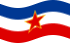 Zwaaien Joegoslavië vlag statisch