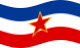 Zwaaien Joegoslavië vlag statisch