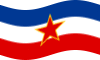 Zwaaien Joegoslavië vlag statisch