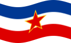 Zwaaien Joegoslavië vlag statisch
